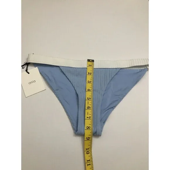 Onia Leila Bikini Bottom Size M. Blue & White Color - Picture 9 of 10